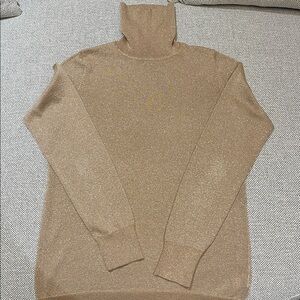 Talbots Shimmering Gold Knit Top